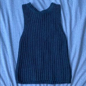 grey knitted tank